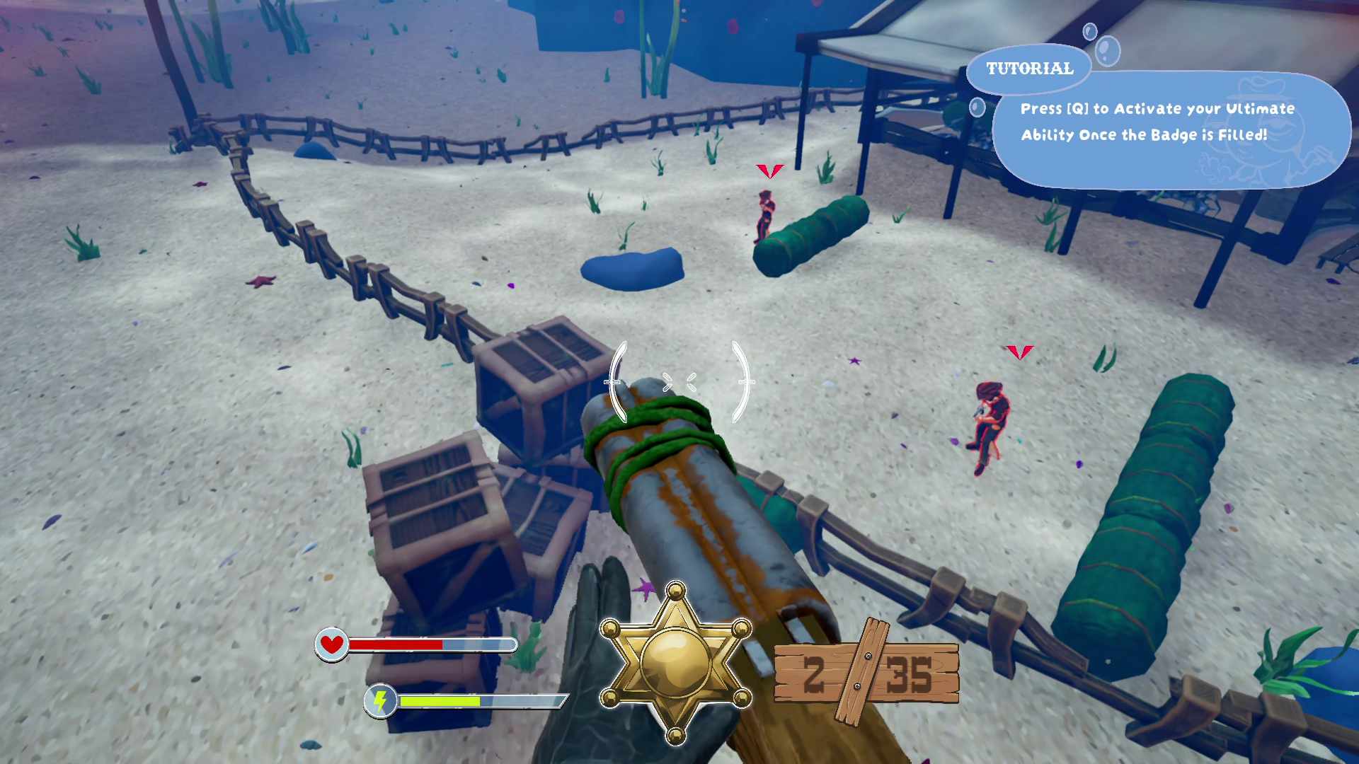 Cowboys and Crabs shotgun jump gameplay